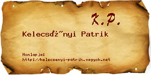Kelecsényi Patrik névjegykártya